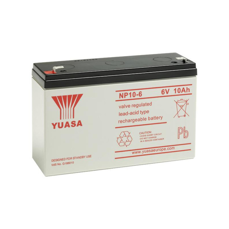 BATT.AGM YUASA NP10-6 6V 10A PB *P400*