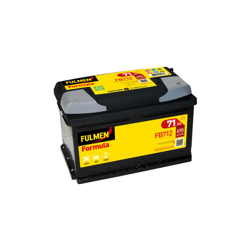 D3D 12V 71AH 670A DEM.FULMEN FB712 FORMULA *51*