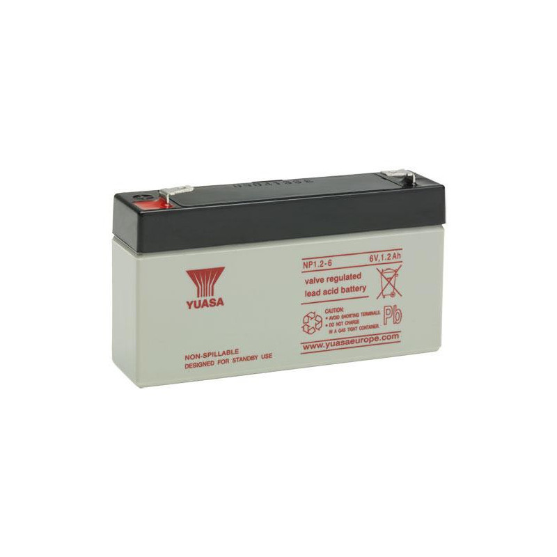 BATT.AGM YUASA NP1.2-6 6V 1.2A PB *P2080*