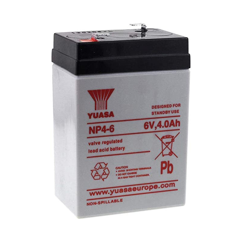 BATT.AGM YUASA NP4-6 6V 4A PB *P960*