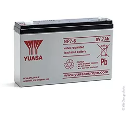 BATT.AGM YUASA NP7-6 6V 7A PB *P640*