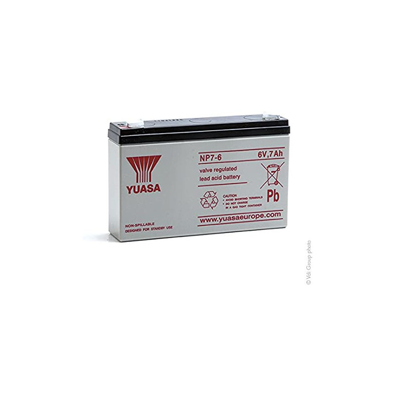 BATT.AGM YUASA NP7-6 6V 7A PB *P640*