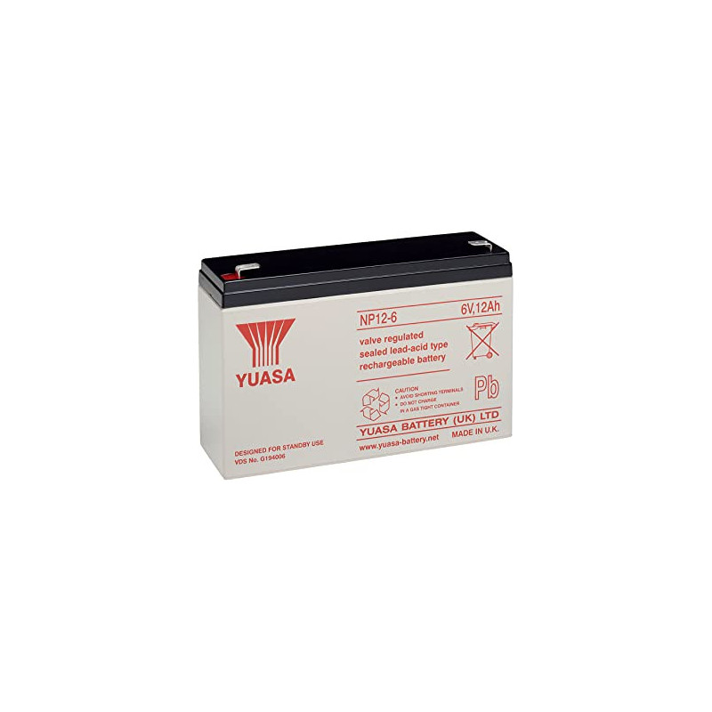 BATT.AGM YUASA NP12-6 6V 12A PB *P400*