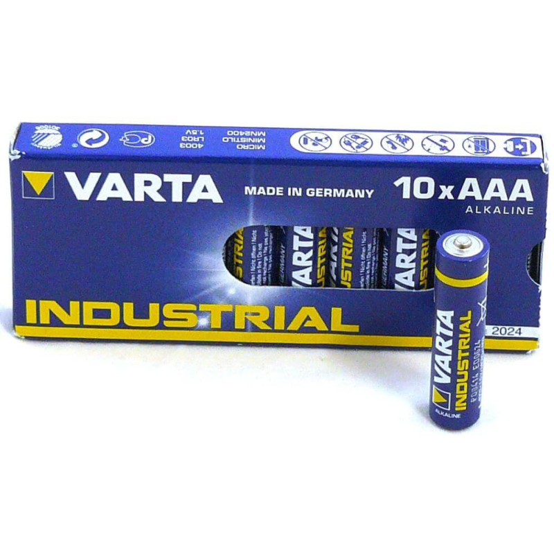 AAA PILE INDUSTRIAL VARTA ALC.1.5V LR03 * BOITE DE 10 PILES *