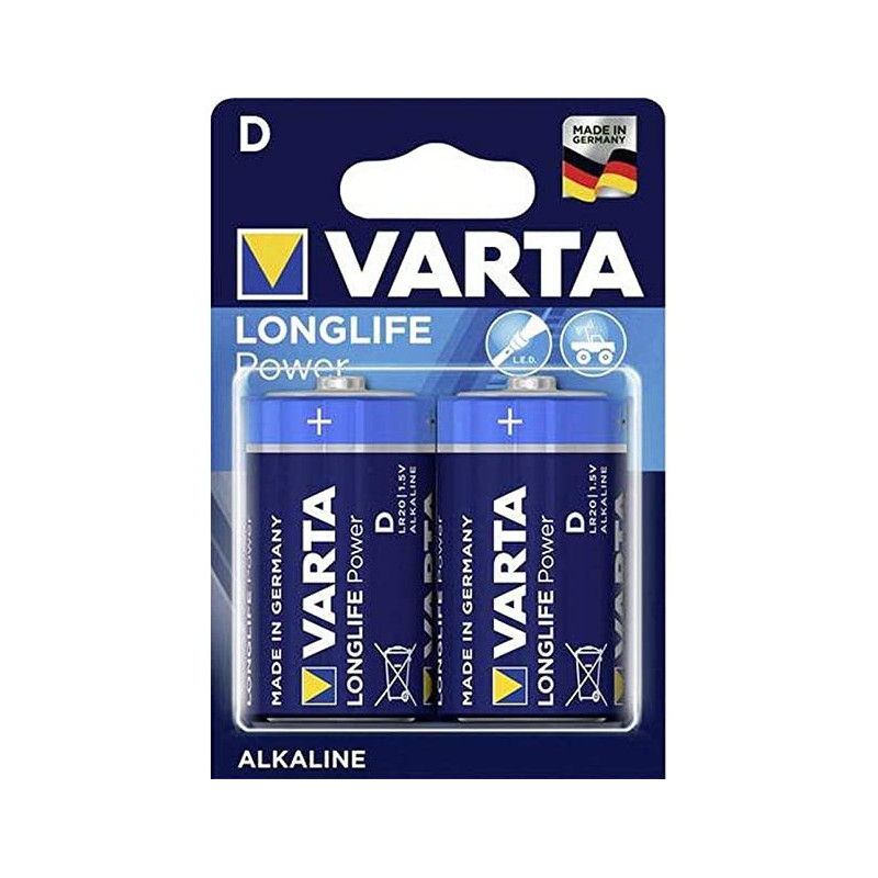 D - 4920 VARTA LONG LIFE POWER  BLISTER DE 2 PILES  1.5V ALCALINE