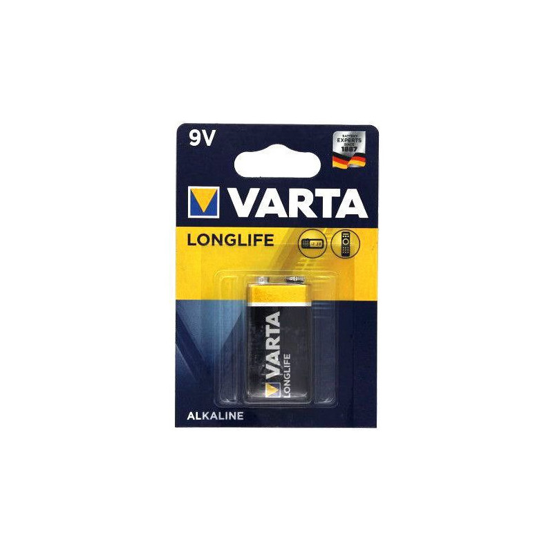 9V - VARTA LONGLIFE PILE 9V ALCALINE