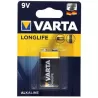 9V - VARTA LONGLIFE PILE 9V ALCALINE