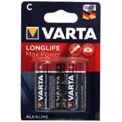C - VARTA LONG LIFE MAX BLISTER DE 2 PILES  1.5V ALCALINE