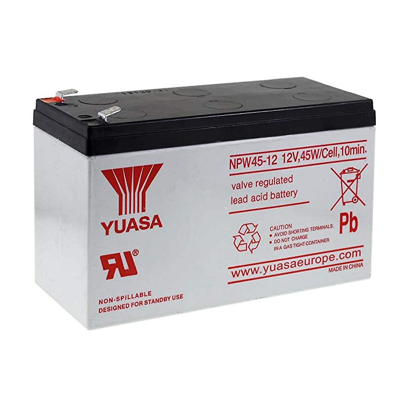 BATT.AGM YUASA NPW45-12L 12V 7.5A C10 DECHARGE RAPIDE UPS * SUR DEMANDE *