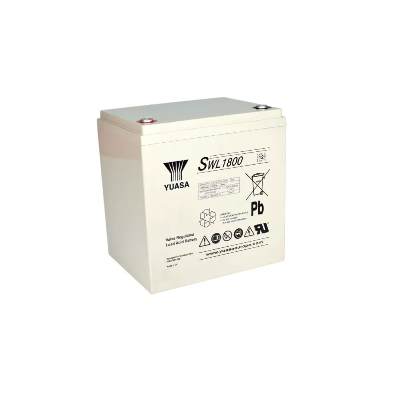 BATT.AGM YUASA SWL1800 12V 56.6A C20  DECHARGE RAPIDE UPS..