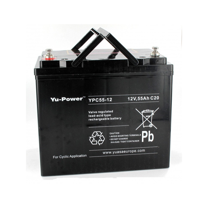 BATT.AGM YU-POWER CYCLAGE YPC55-12  12V 55A  C20