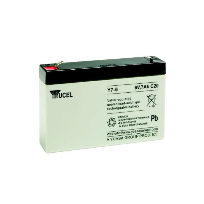 BATT.AGM YUVOLT Y 7-6   6V 7A C20  * MARCHE*