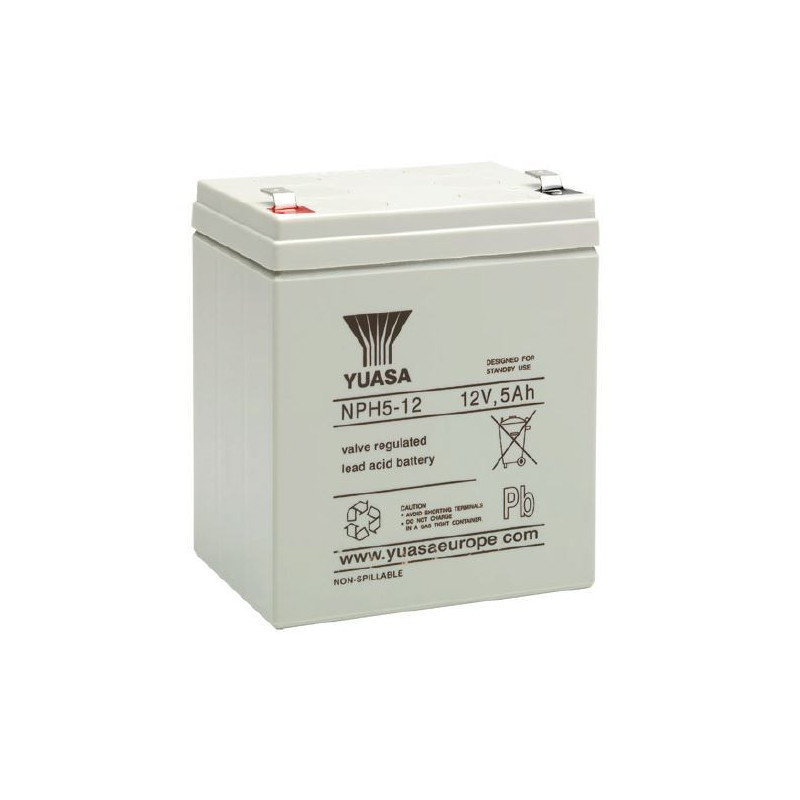 BATT.AGM YUASA NPH5-12 12V 5.2A C20  DECHARGE RAPIDE UPS ..