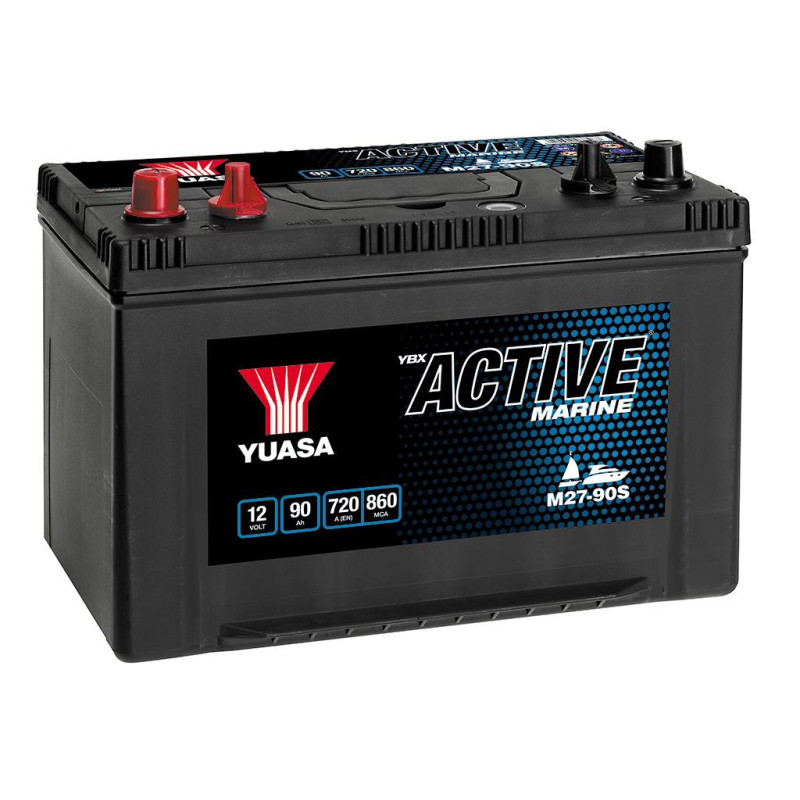 M11G 27DC BATTERIE MARINE YUASA 90AH A DEM DOUBLE BORNES