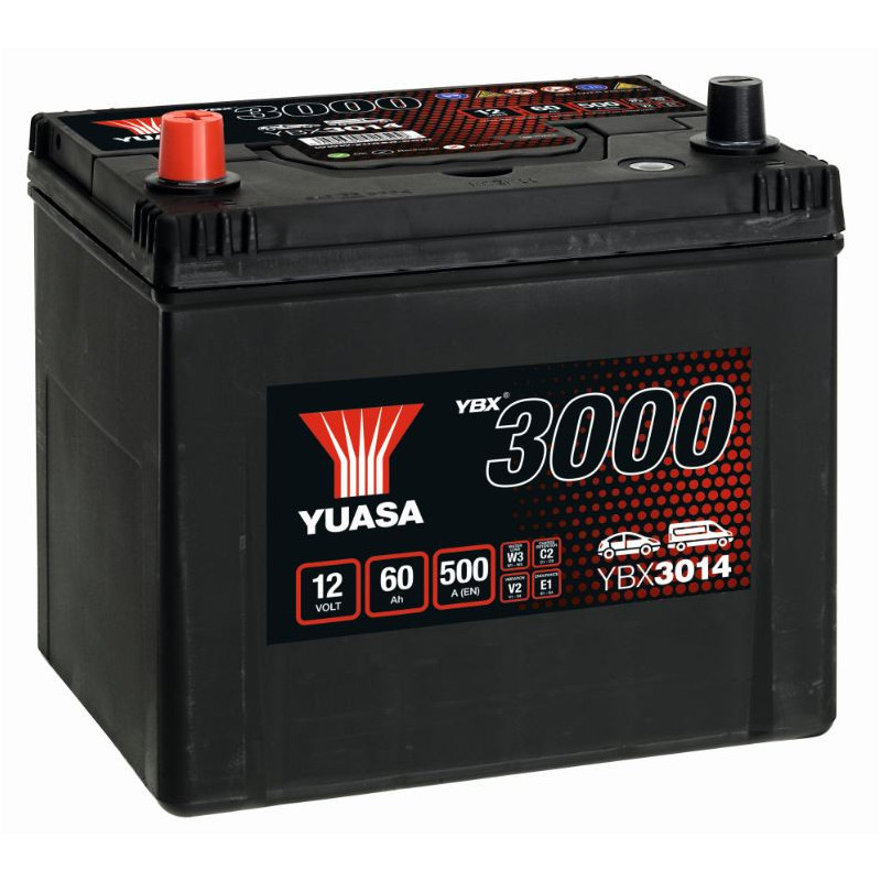 D23G YUASA YBX3014 12V -60AH 500EN +G