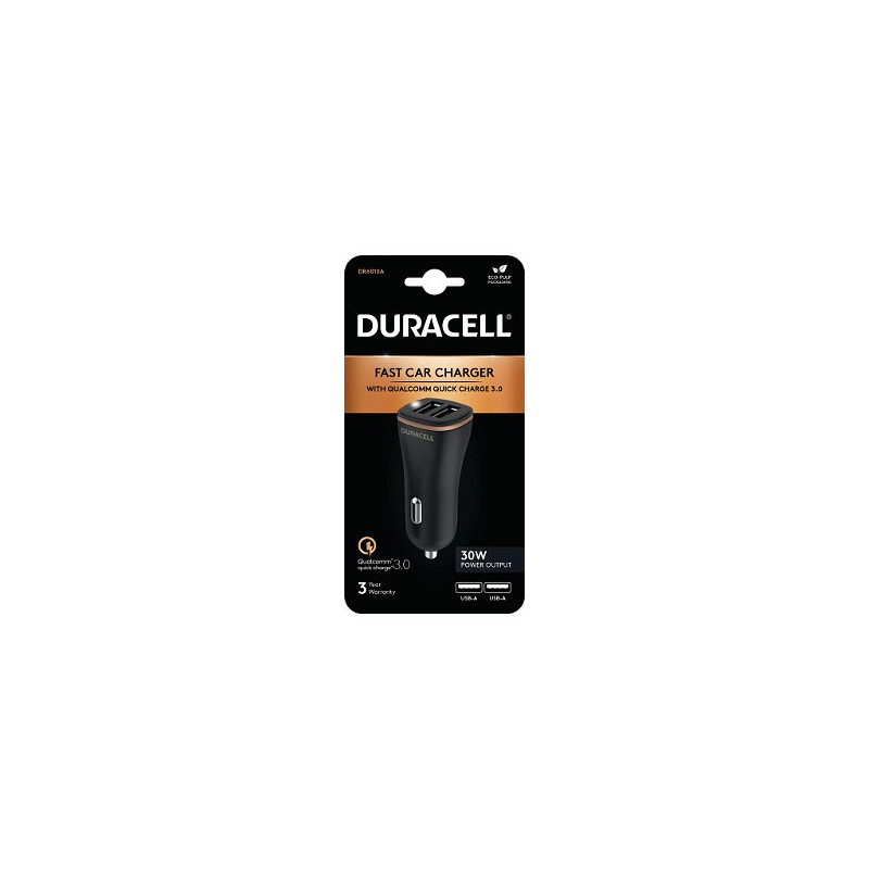 CHARGEUR ALLUME CIGARE 2 PORTS USB-A 5V 3A DURACELL