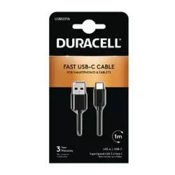 CABLE  DE CHARGE USB TYPE C PLUG + SYNCHRONISATION DURACELL
