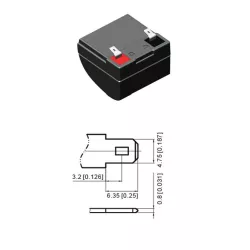 BATT AGM V LPC12-7/8T1/EV120072/80 T1 12V 7A/8AC10 *5*                 CYCLAGE