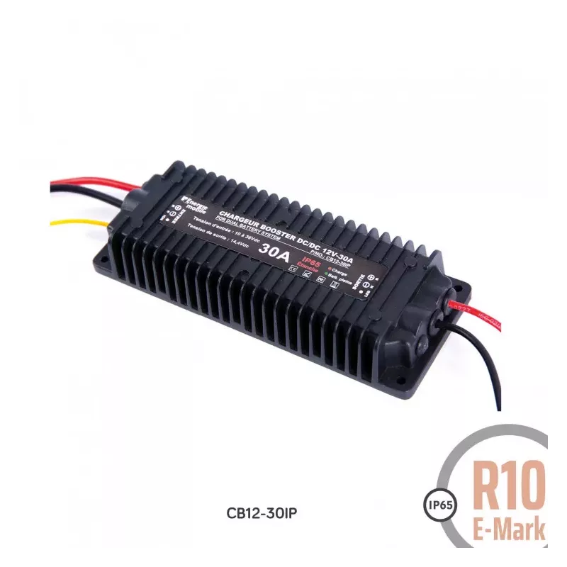 COUPLEUR/ CHARGEUR DC/DC 12V OU 24V 30A EURO 6 + ETANCHE