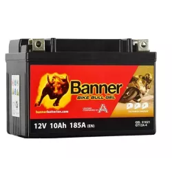 BGT12A-4/YT12ABS 51021 GEL BATT BANNER 12V 10A 185A BIKE BULL GEL *4* +G