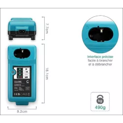 DC1804 CHARGEUR TYPE MAKITA 7.2V/18V 1.5A NICD/NIMH BATT.FORME L