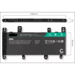 BATT.PC TYPE ASUS C21N1515 K756U/R753UX 7.4V 5000 MAH