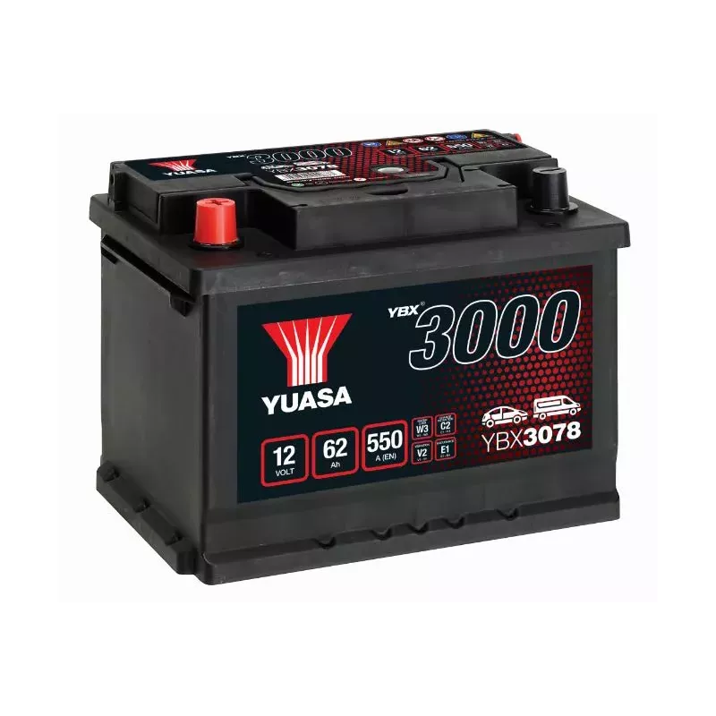 L2G-12V 62AH 550A/DEM YUASA YBX3078