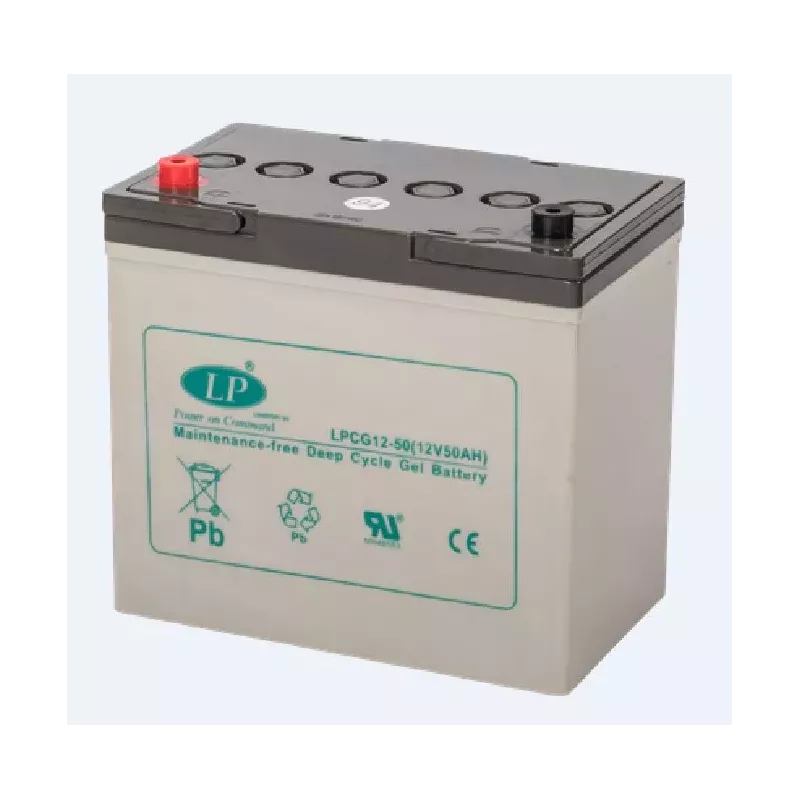 BATT GEL  LPCG12-50 12V 50A/C20 BORNES T6