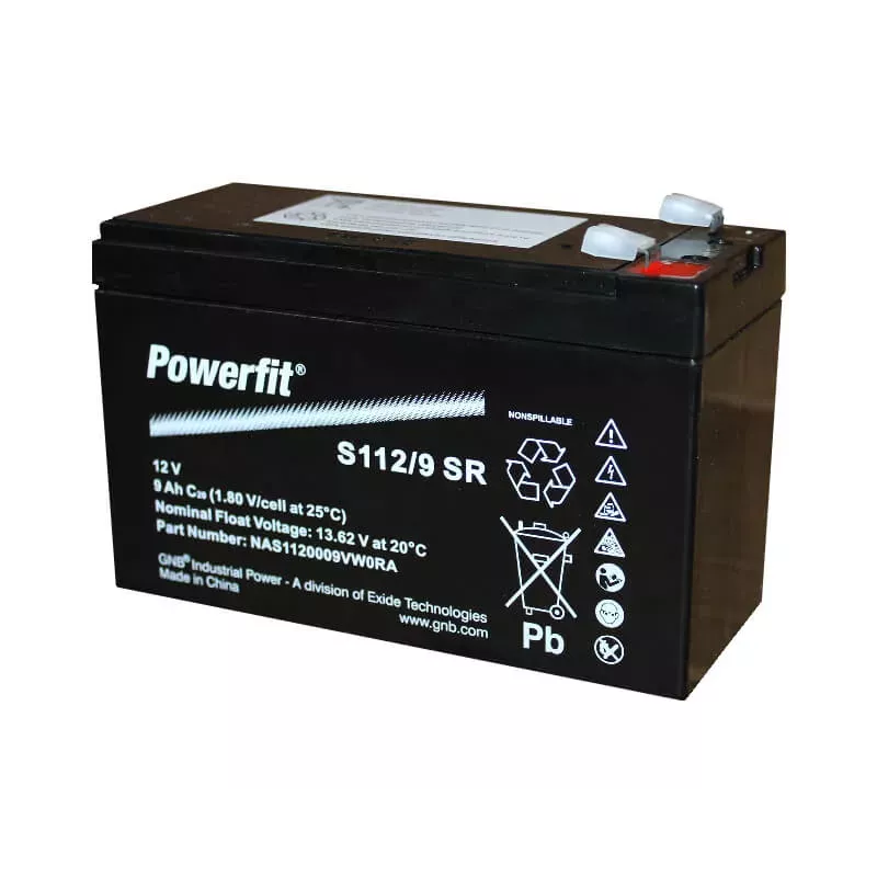 S112/9SR BATT. AGM POWERFIT 12V 9A C20 *5*