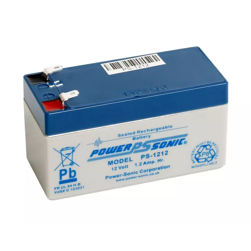 BATT AGM 12V 1.2A PS1212FR V0  POWER SONIC F1