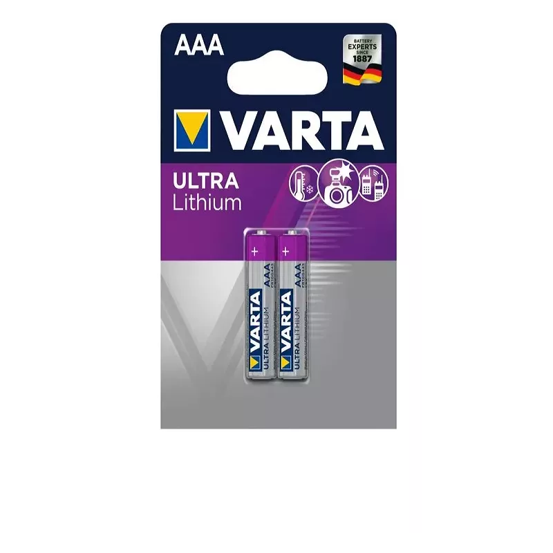 AAA LR03 PILE LITHIUM VARTA 1.5V BLISTER DE 2