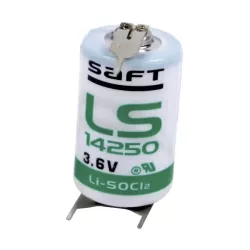 LS14250PFR PILE SAFT LITHIUM 1/2AA 3.6V 1.2AH 1PICOT +/ 2PICOTS - *sur commande*