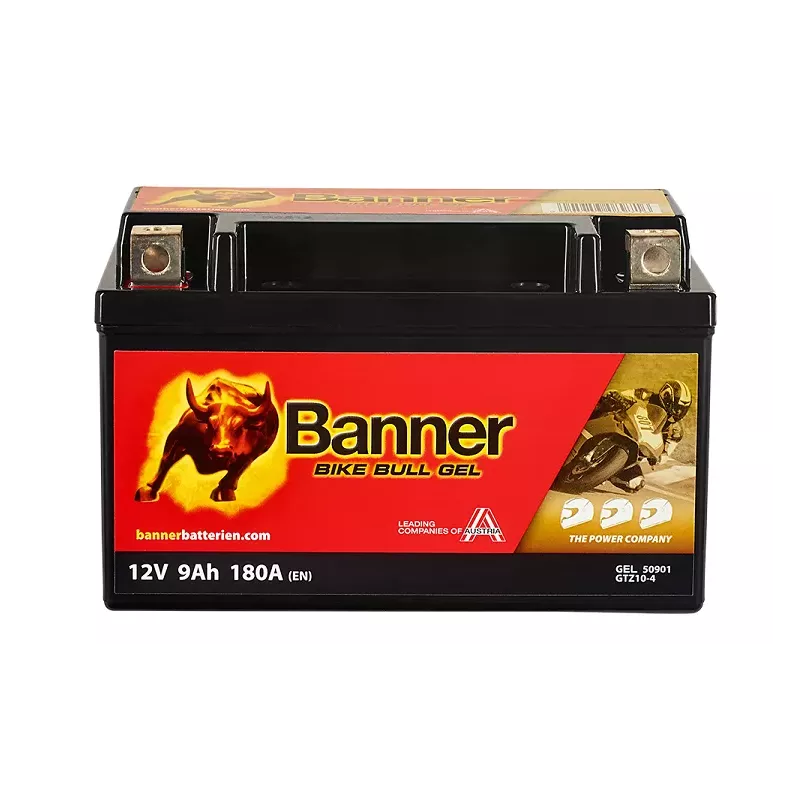 BGTZ10-4/YT10S 50901 GEL BATT BANNER 12V 9A 180A BIKE BULL GEL *4* +G