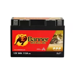 BGT9B-4/YT9B-4 50801 GEL BATT BANNER 12V 8A 115A BIKE BULL GEL *6* +G