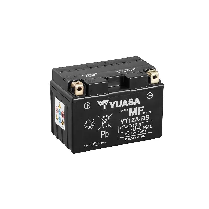 YT12A/YT12A-BS YUASA 12V 10AH +G *6*  " ACTIVEE EN USINE "