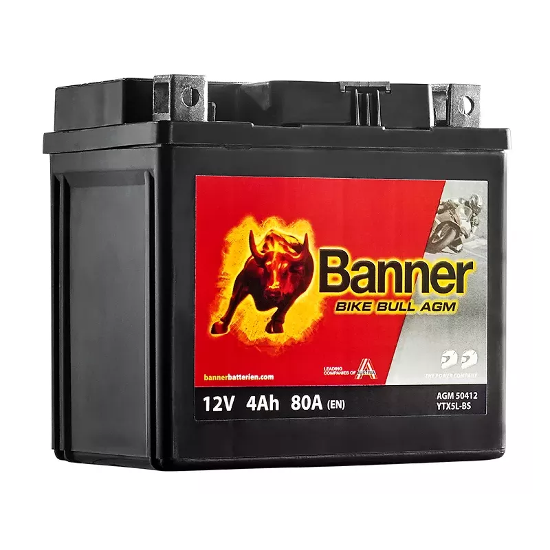 YTX5-LBS/50412 BATT BANNER 12V 4A/H 80A BIKE BULL MF *6*+D