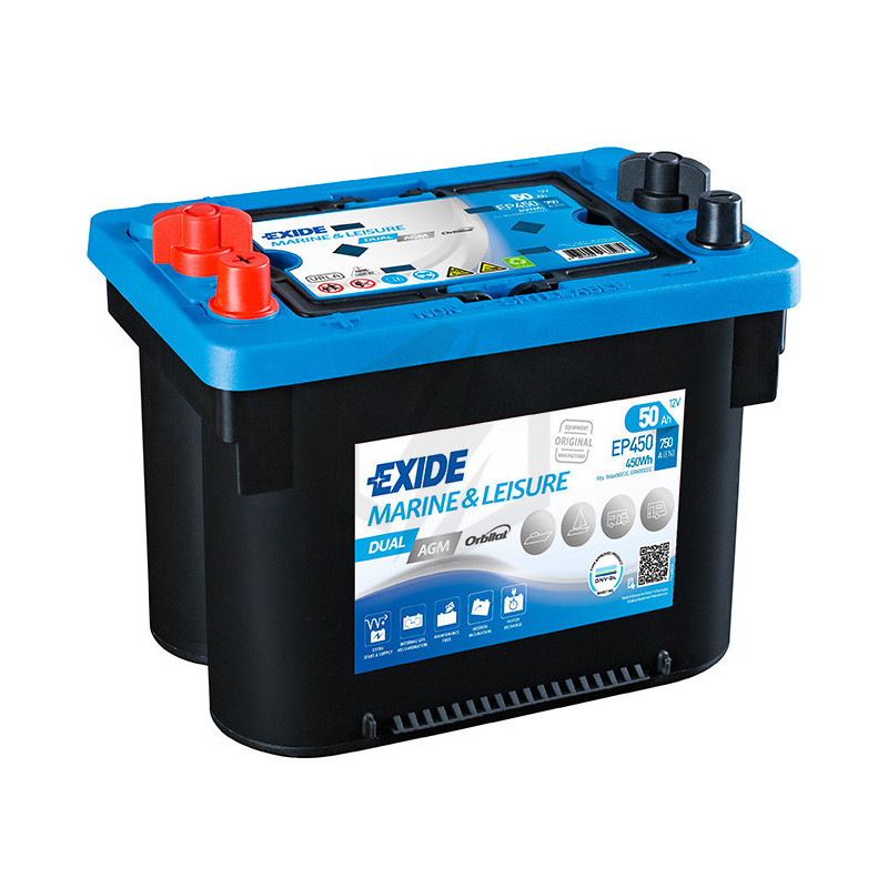 G34 EXIDE EP450 MARINE AGM  12V 50AH 750A/EN