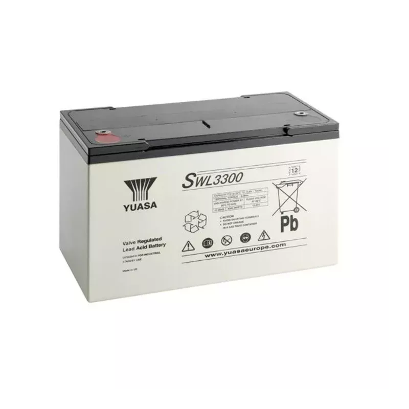 BATT.AGM YUASA SWL3300 12V 108.4A C20  DECHARGE RAPIDE UPS..