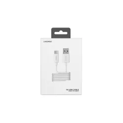 CABLE USB-A/ USB-C 1M  12W MAXI CHARGE +SYNCHRO 2-POWER BLANC