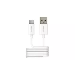 CABLE USB-A/ USB-C 1M  12W MAXI CHARGE +SYNCHRO 2-POWER BLANC