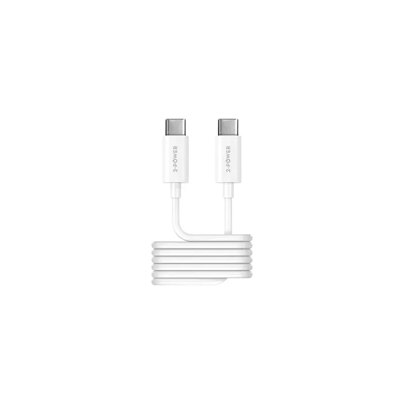 CABLE USB-C/ USB-C 1M 36W MAXI  CHARGE +SYNCHRO. 2-POWER BLANC