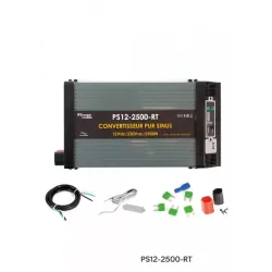 CONV.DC/AC 12V/230V 2500W  PURE SINUS PS122500RT LOISIR TRANSFERT+AFFICHEUR