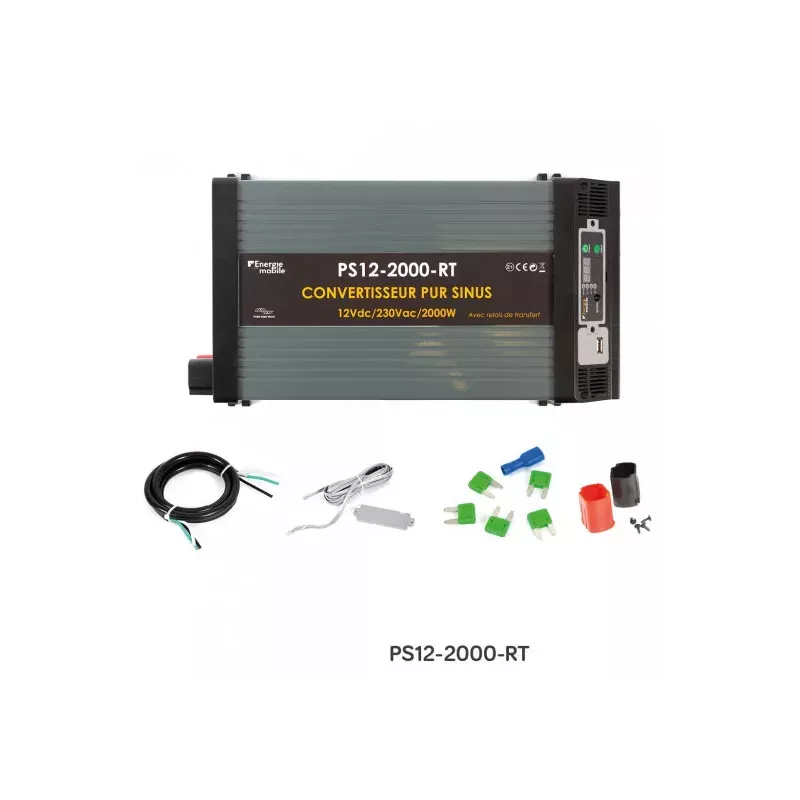 CONV.DC/AC 12V/230V 2000W  PS122000RT TRANSFERT+AFFICHEUR