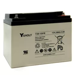 BATT.AGM YUVOLT Y38-12IFR 12V 38A C20 UL94V0