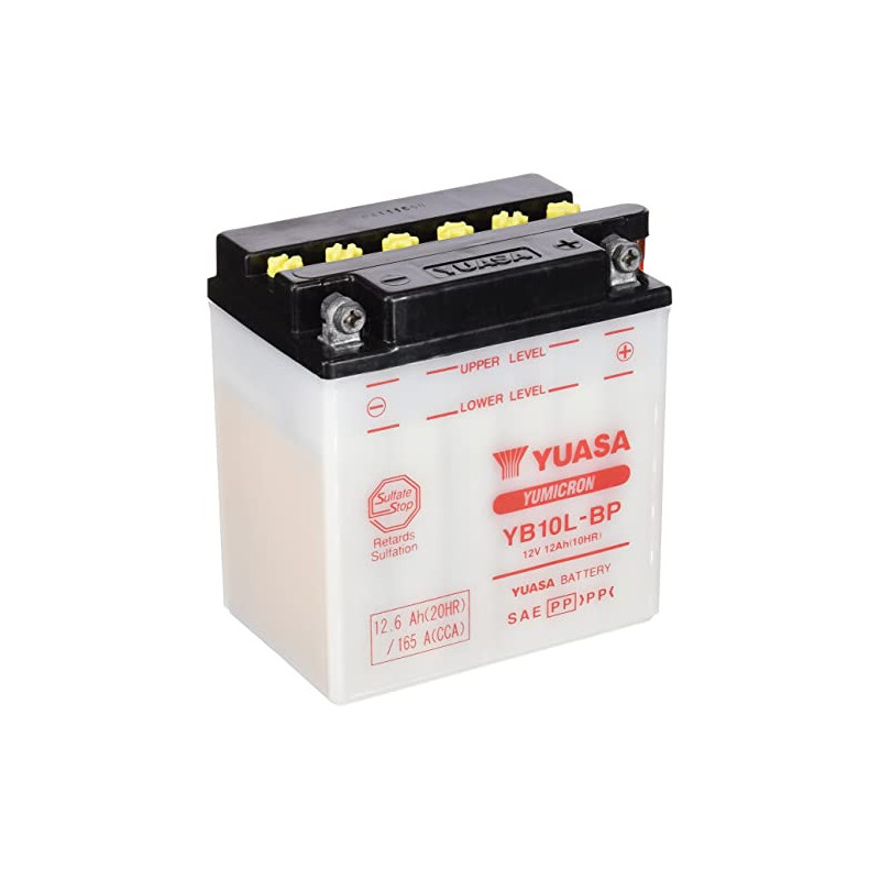 YB10L-BP YUASA 12V 11AH +D *5*                  DEGAZ.DROIT BORNES FACADES