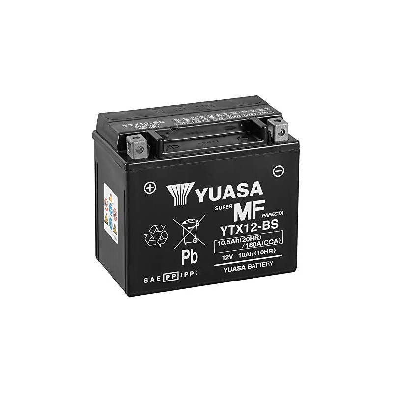 YTX12/YTX12-BS YUASA 12V 10AH +G *4*  "ACTIVEE EN USINE"