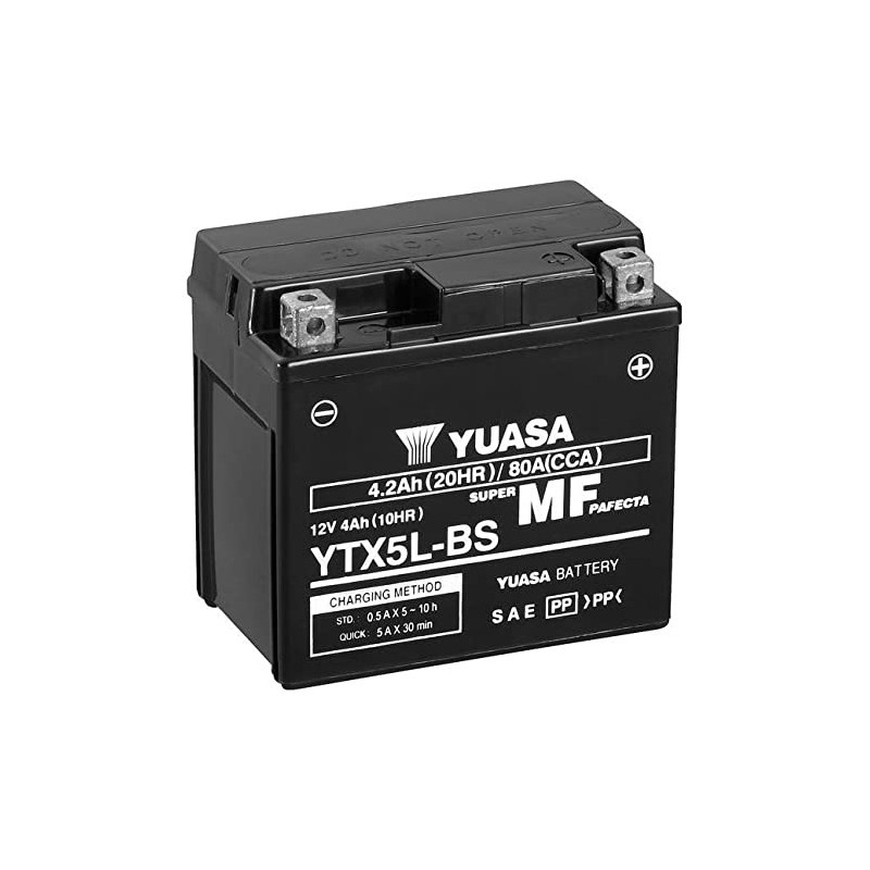 YTX5L/YTX5L-BS YUASA WC 12V 4AH +D *10* "ACTIVEE EN USINE"