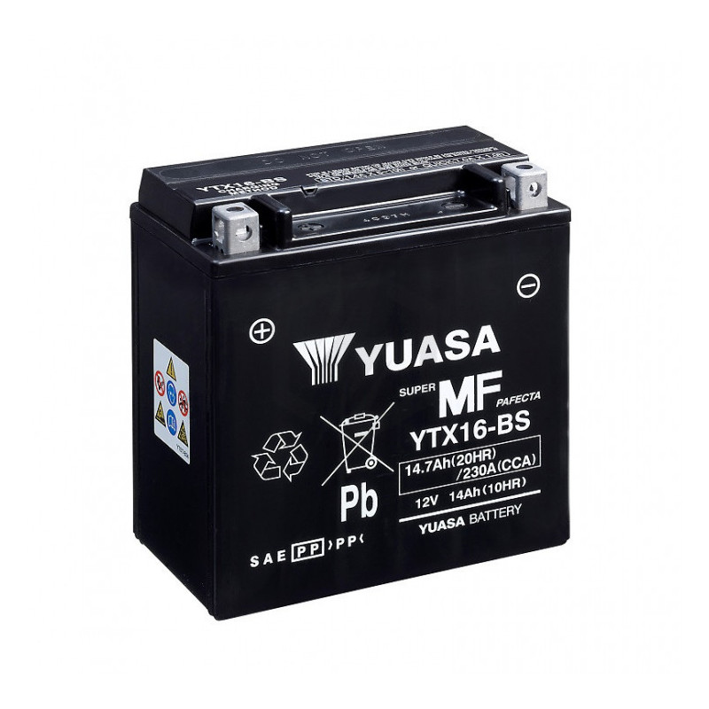 YTX16/YTX16-BS YUASA 12V 14AH +G *4*  "ACTIVEE EN USINE "