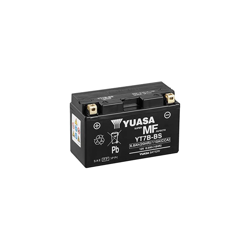 YT7B/YT7B-BS YUASA 12V 6.5AH +G *8*   "ACTIVEE EN USINE"