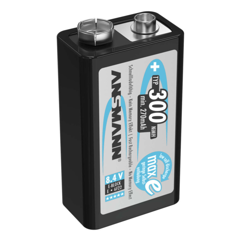 ACCU.9V 270/300 MAH NIMH ANSMANN